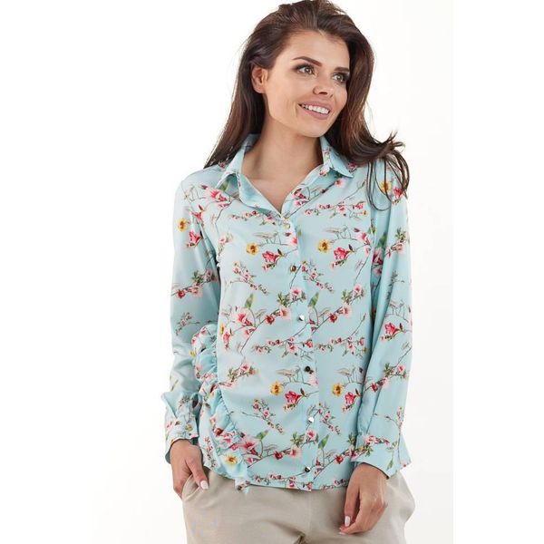 Infinite You Camicia Da Donna A Maniche Lunghe Gwenenes M171 Blu Cielo L-image