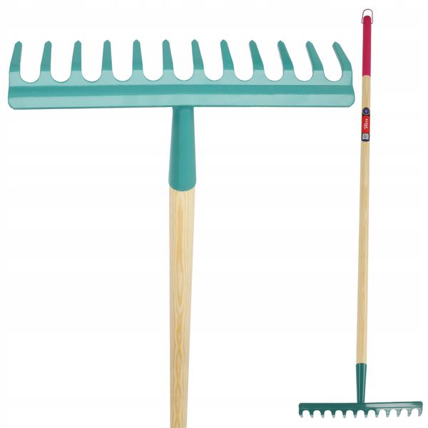 Rastrello Kadax, Rastrello Da Donna, Rastrello Piatto Con Manico Lungo, Rastrello Per Giardino-image