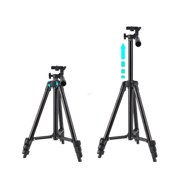 Inf Treppiede Portatile In Lega Di Alluminio - Girevole A 360° D'argento-image