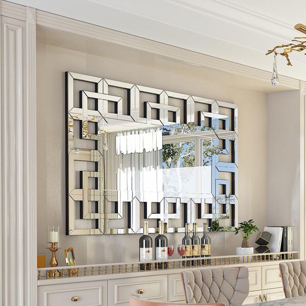 Wisfor Specchio Artloge, Specchio Da Parete Specchio Da Bagno Moderno, Specchio Di Lusso Per Corridoio Specchio Decorativo, 100×70×1,9Cm-image