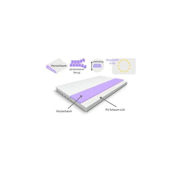 140X200 Materasso In Visco-Schiuma Con Materasso In Schiuma Comfort Con Memory Foam-image