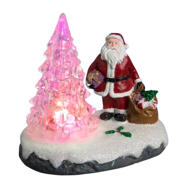 Decorazioni Per Albero Di Natale A Led, Babbo Natale Con Albero Di Natale-image