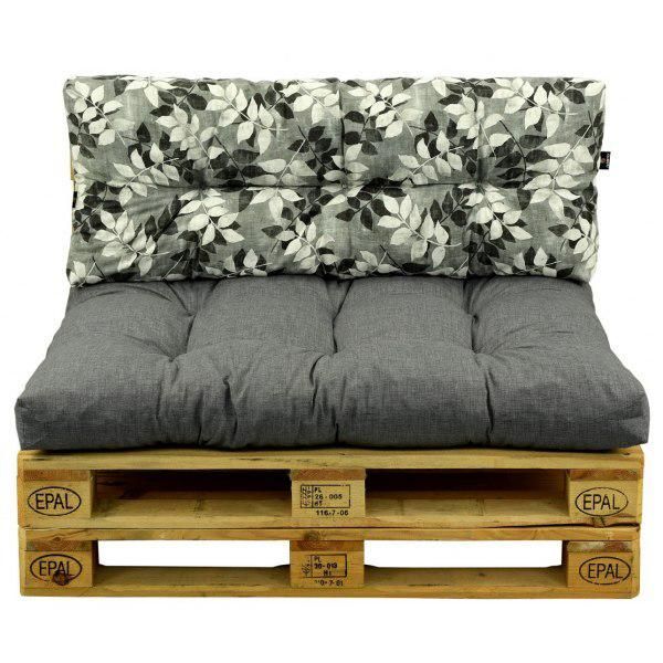 Ampo Set Di Cuscini Per Pallet, Cuscino Per Seduta E Schienale, Cuscino Per Pallet 120X80 Cm-image