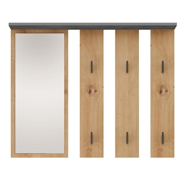 Parete Per Anticamera Mart - Rovere Artisan / Antracite-image