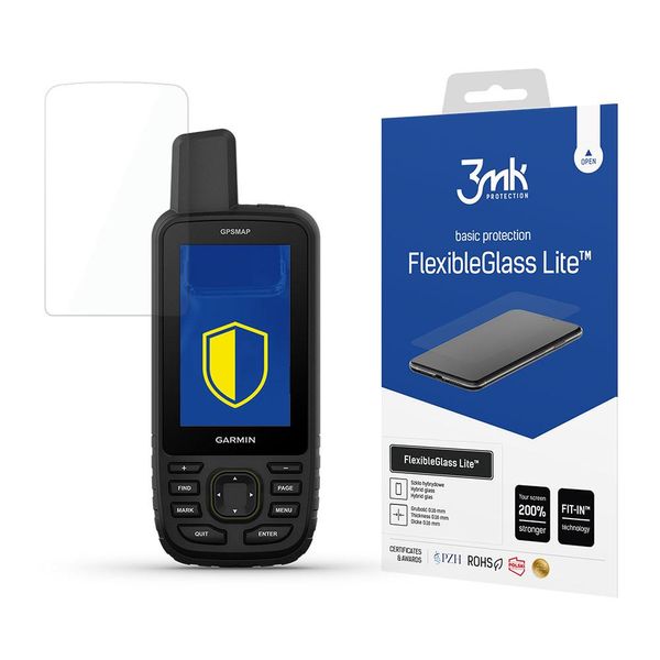 3Mk Display Hybridglass Flexibleglass Lite Per Garmin Gpsmap 67 0,16Mm 6H-image