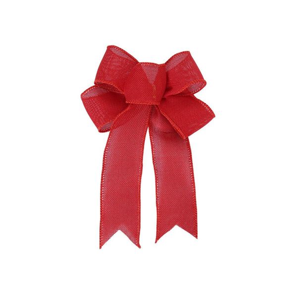 Inf 5 Confezioni Di Decorazioni Per Fiocchi Di Natale, Fiocchi Di Ghirlande, Fiocchi Per Alberi Di Natale Rosso-image