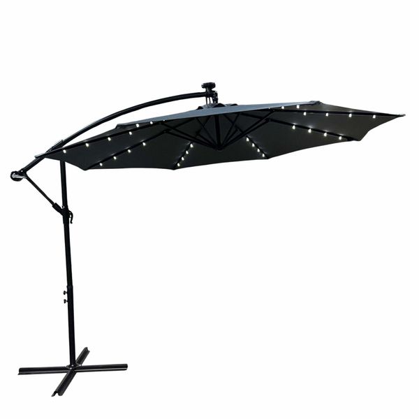 Akord Ombrellone Da Giardino Milin Grigio 245X245X245 Cm-image