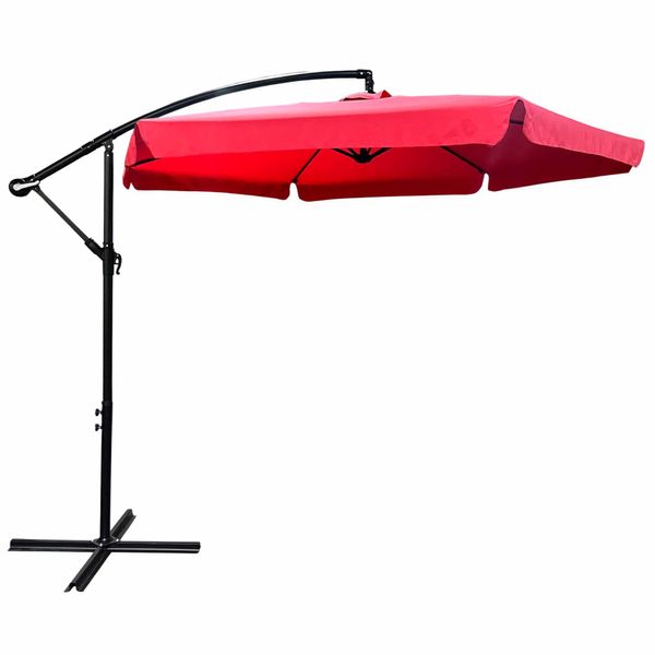 Akord Ombrellone Da Giardino Cynia Rosso 245X245X245 Cm-image