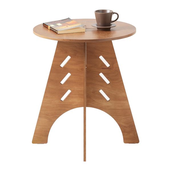 Sobuy HFBT01-BR Tavolino Con Incastri A Tenone Tavolino Da Caffè Tavolino Da Letto Comodino Tavolino Da Divano H55 X Ø46,5 Cm-image