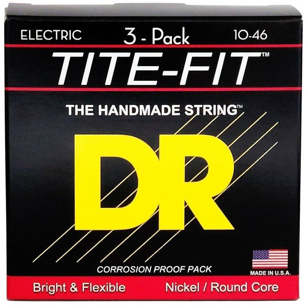 Dr Strings MT-10 Tite Fit 3-Pack Corde Per Chitarra Elettrica-image