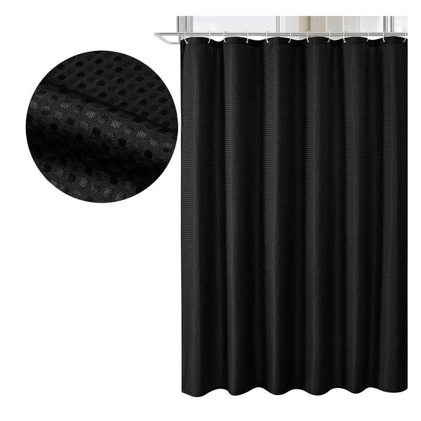 Inf Tenda Da Doccia Impermeabile Per Bagno Nero M-image