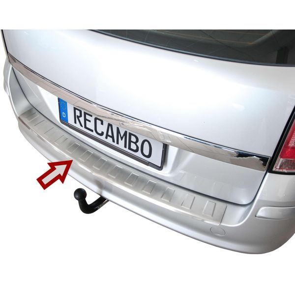 Protezione Paraurti In Acciaio Inox Opaco Per Opel Astra H Caravan 2004-2010 | +Bordo-image
