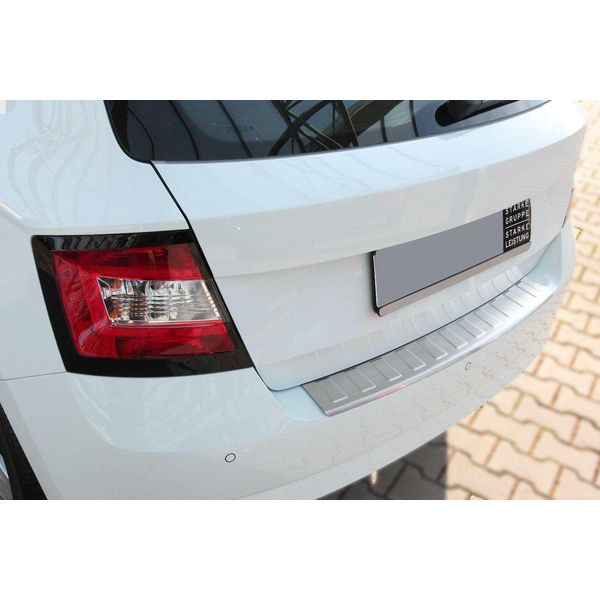 Protezione Paraurti Acciaio Inox Opaco Per Skoda Fabia Iii Da 2014- Con Bisello-image