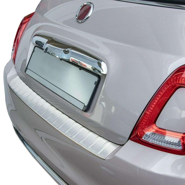 Protezione Paraurti In Acciaio Inox Opaco Per Fiat 500 Facelift | 500C Cabrio 2016-2020-image