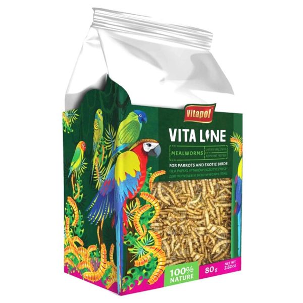 Vitapol Vitaline - Larve Di Mosca Bianca Per Tutti I Pappagalli 80G-image