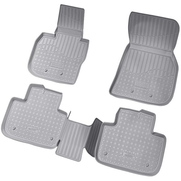 Tappetini In Gomma 3D Per Bmw X3 G01 F97 | Anno Di Costruzione Dal 2017> | Grigio, Perfettamente Su Misura Con Bordo-image