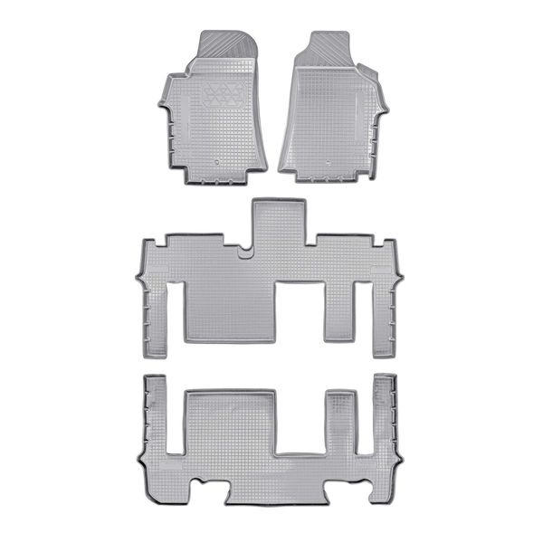 3D Gomma Tappetini Per Hyundai H1 Da Bj 2018 > Grigio Misura Esatta + Bordo-image