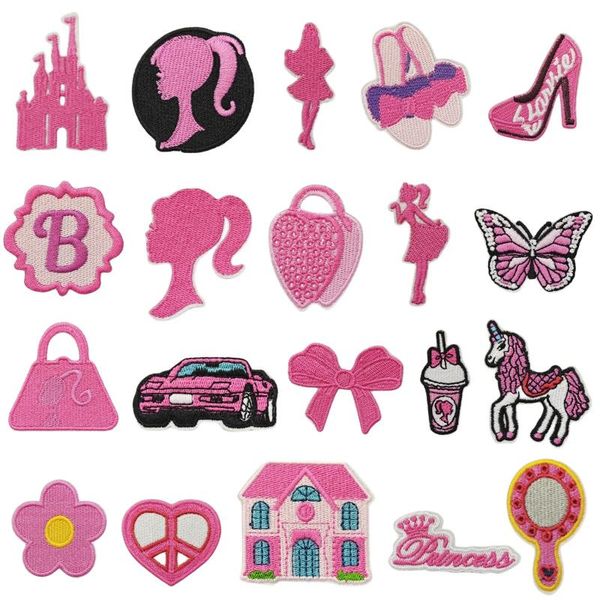 Inf Toppe Termoadesive Per Riparazioni Di Tessuti Per Indumenti Serie Rosa-image
