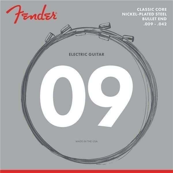 Corde Fender Round Core Nps 3255L 9-42 Bullet Per Chitarra Elettrica-image