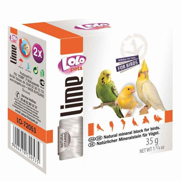 Lolo Pets Lolo Line - Cubo Di Lime Naturale - Per Pappagalli 35G-image