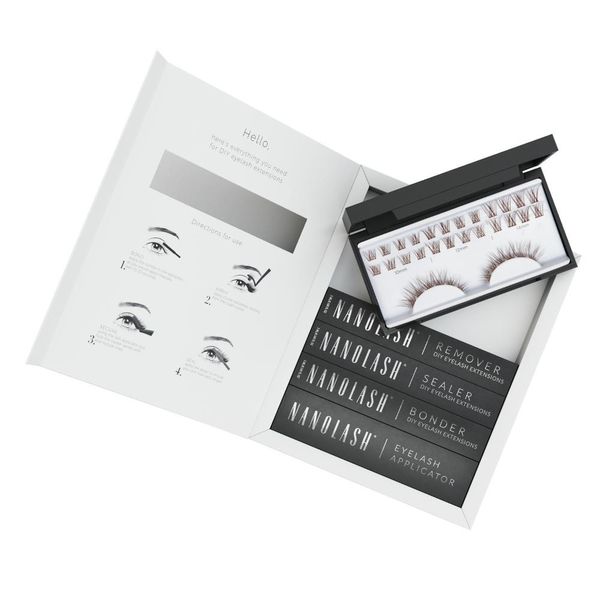 Starter Kit Per Extension Ciglia A Grappolo Marroni Fai Da Te Classy Nanolash-image
