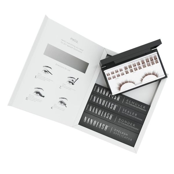 Starter Kit Per Extension Ciglia A Grappolo Marroni Fai Da Te Divine Nanolash-image
