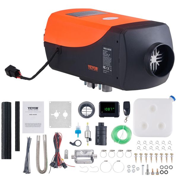 Vevor Riscaldatore Aria Diesel Riscaldatore Di Parcheggio 12&24 V 8 Kw Riscaldatore Aria Diesel Con Display Lcd E Telecomando Riscaldatore Aria Diesel Autobus Camion Ecc.-image