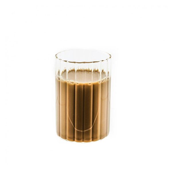 Mulex 4 Pz. Set Di Bicchieri Da 250 Ml Riffle Design Resistente Al Calore Per Bevande Calde E Fredde-image