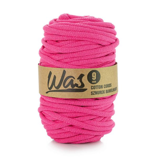 Was, Cordino In Cotone Con Anima In Poliestere, Intrecciato, 9 Mm, 50 M, Fucsia-image