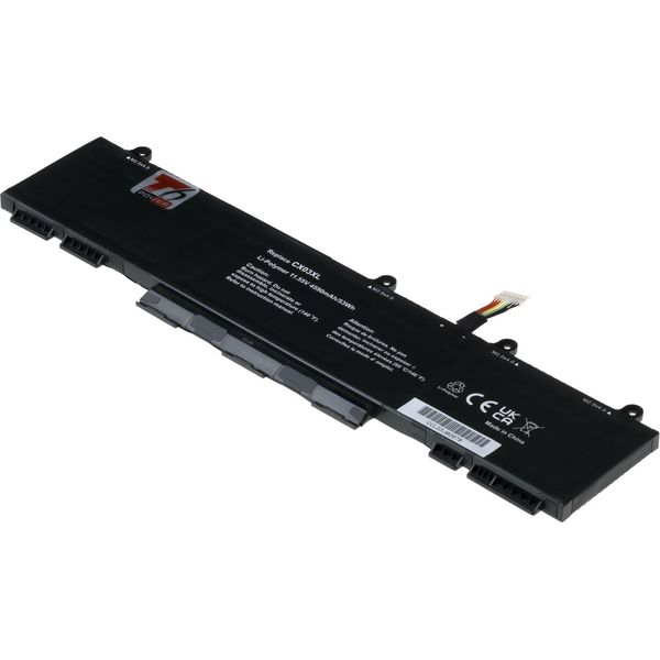Batteria T6 Power Per Hewlett Packard Elitebook X360 830 G8, Li-Poly, 11,55 V, 4590 Mah (53 Wh), Nero-image