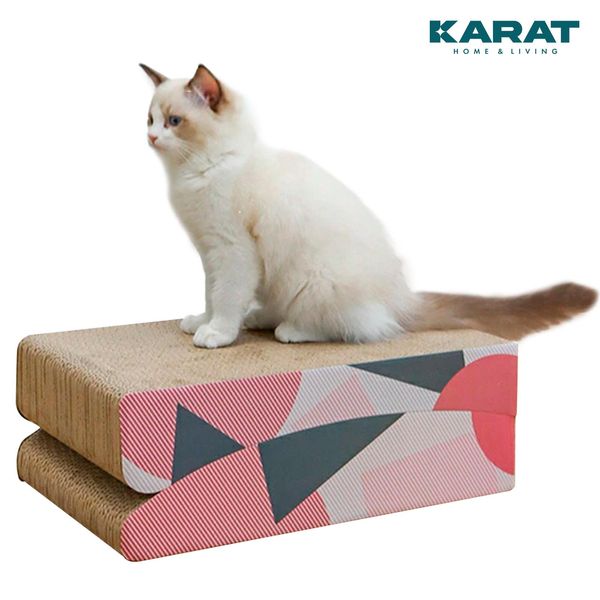 Graffiatoio Per Gatti Graffiatoio In Cartone Di Qualità In Tre Design Sarabi-image