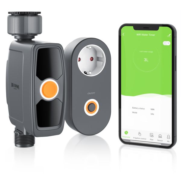 Computer Per Irrigazione Brandson Con Wlan Wifi, Timer Acqua, Controllo Irrigazione, Sistema Di Irrigazione, Programmabile Tramite App-image