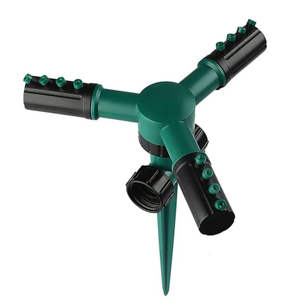 Irrigatore Da Giardino Regolabile A 360°, Irrigatore Per Prato E Giardino, Design Orientabile E Regolabile, Irrigatore Rotante A Tre Forche - Sprinky-image
