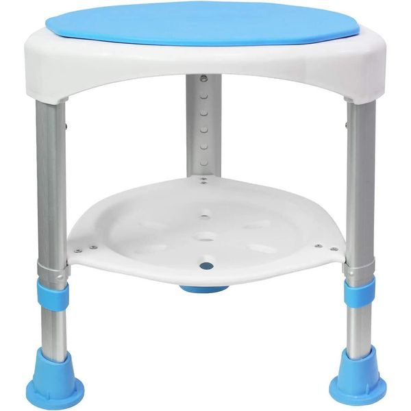 Sessamen-Lp Sgabello Da Doccia Girevole A 360° Sedia Da Doccia Sgabello Da Bagno Aiuto Doccia Regolabile In Altezza Sedile Da Doccia Sedile Da Bagno Con Ventose ( Modello B)-image