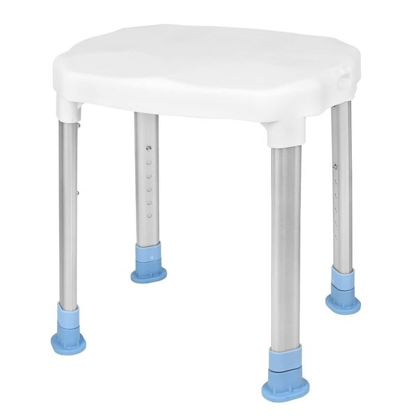 Sessamen-Lp Sgabello Da Doccia Alluminio Sedia Da Doccia Regolabile In Altezza Sgabello Da Bagno Sedia Da Doccia Aiuto Per La Doccia Sedile Da Vasca Sedile Da Doccia Antiscivolo Sedile Da Bagno Sgabello Da Doccia, Bianco-image