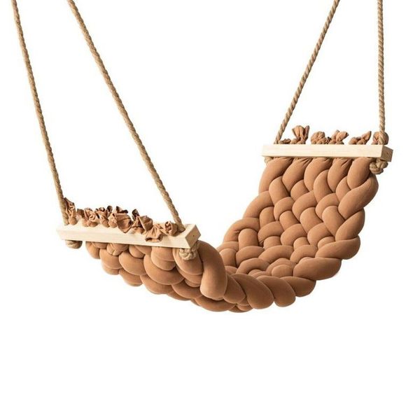 Amaca Sospesa 125X61 Altalena Da Soffitto Amaca Per Bambini Beige 10921-image
