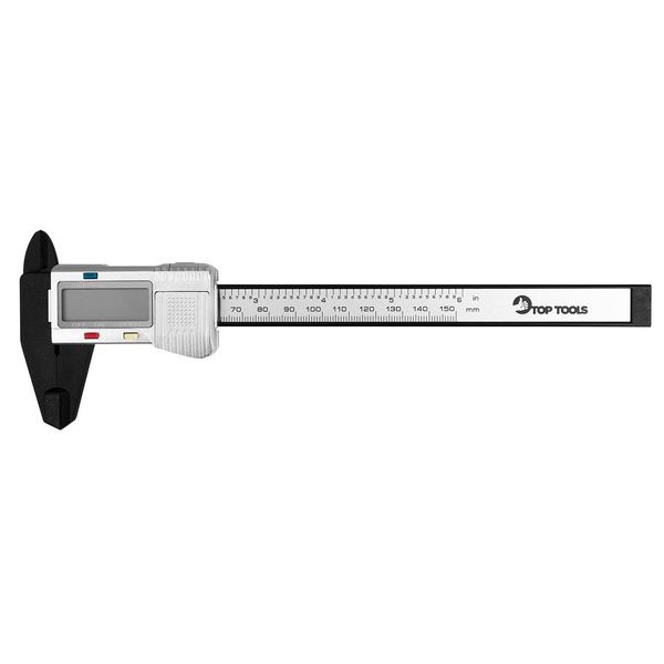 Top Tools Calibro 150 Mm, Calibro Analogico 0,2 Mm / 0,01 Pollici Calibro Con Display-image