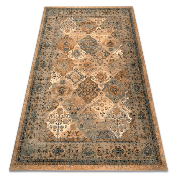 Tappeto Di Lana Polonia Azer Cornice, Orientale, Beige Beige 170X235 Cm-image