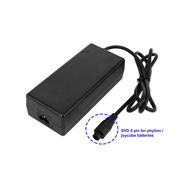 2A 5-Pin Con Spina Rotonda Caricabatterie 42V Per E-Bike 36V Phylion SF03, SF06, JCEB360-image