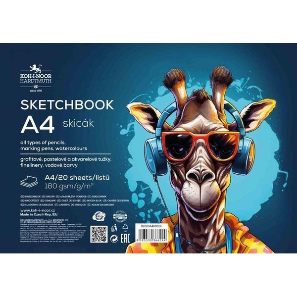 KOH-I-NOOR 99200A4008SF Quaderno Per Schizzi 20 A4 180 G-image