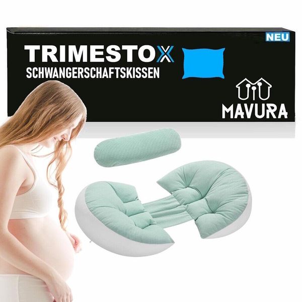 Trimestox Cuscino Per La Gravidanza Cuscino Per L'allattamento Cuscino Di Sostegno Del Corpo A Forma Di U-image