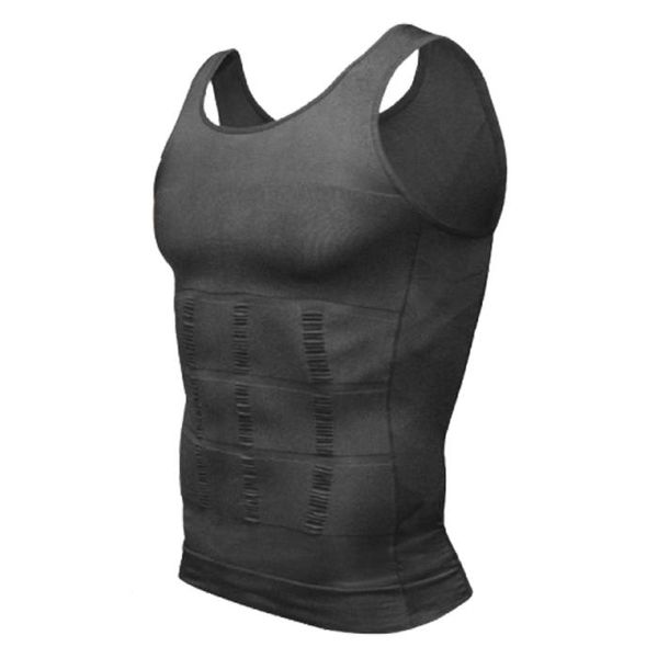 Maglietta Uomo Modellante Pancia Shapewear Maglia Compressione Nero, Lxl-image