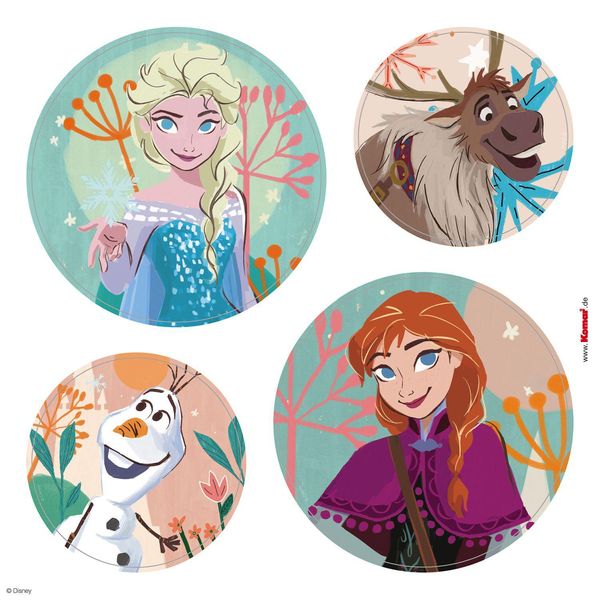 Adesivo Per Finestra Disney La Regina Dei Ghiacci Personaggi Blu, Verdi E Viola - 612744 - 30 Cm X 30 Cm-image