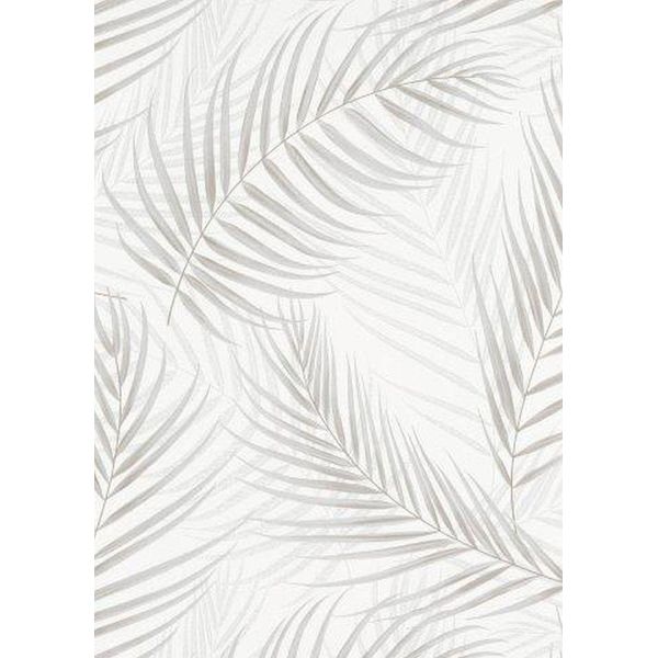 Carta Da Parati Erismann Foglie Grigio - 661312 - 53 Cm X 10,05 M-image