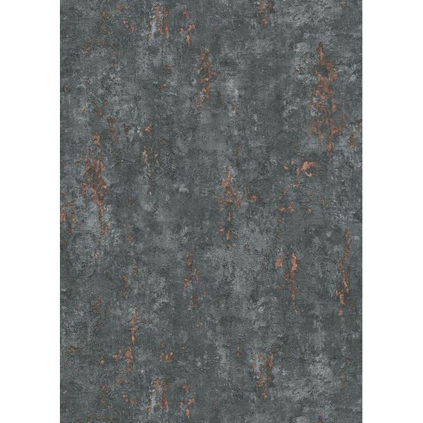 Carta Da Parati Erismann Con Effetto Pittorico Grigio Scuro - 661593 - 53 Cm X 10,05 M-image