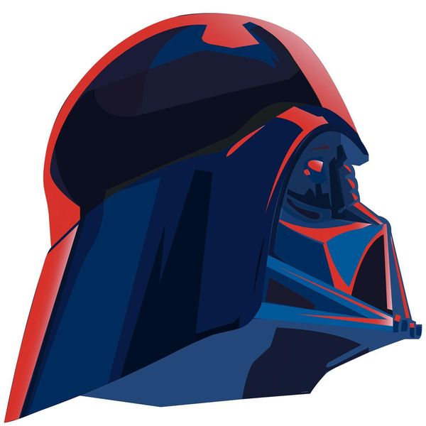 Carta Da Parati Rotonda Autoadesiva Disney Star Wars Blu Scuro E Rosso - 612753 - Ø 128 Cm-image