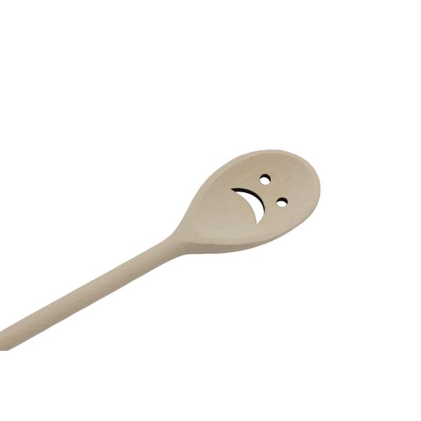 Cucchiaio Da Cucina Svedese In Legno, Faccia Triste, Faggio, 30 Cm-image