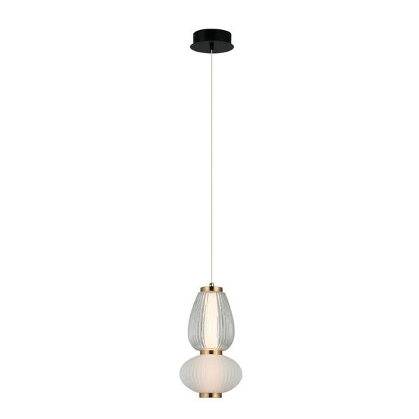 Lampada A Sospensione Decorativa Per Soggiorno Sopra Il Tavolo Paralumi In Vetro Decorativo Led 8W Gastel Italux-image