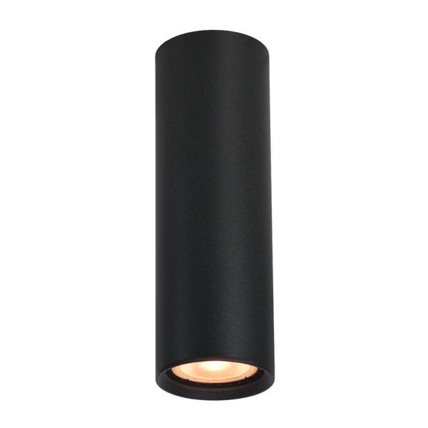 Spot A Soffitto Moderno Nero Tubo Rotondo 17 Cm Per Soggiorno Cucina 1Xgu10 10W Lopus Italux-image