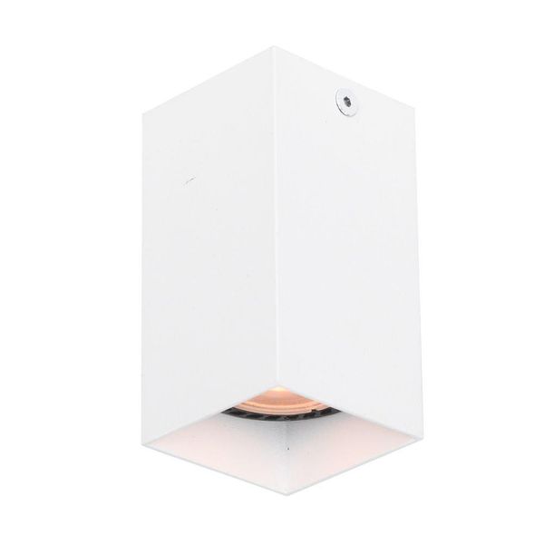 Spot A Soffitto Moderno Bianco Quadrato 10 Cm Per Soggiorno Cucina 1Xgu10 10W Ander Italux-image